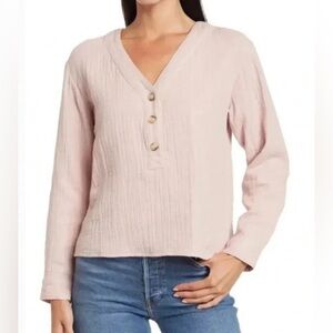 Pink lightspun top by Madewell